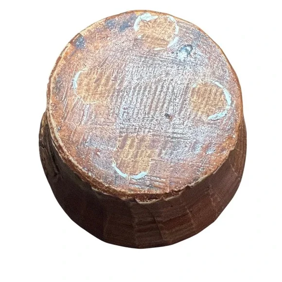 Ken Poole 1990 Rockhouse Pitcher Blue glaze Floral Embossed Signed Art Pottery